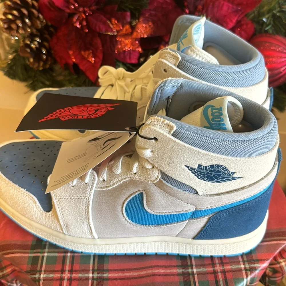 Nike Jordan Men's 1 High Zoom Air CMFT 2 Sail/DK Powder Blue-Blue Grey (DV1307